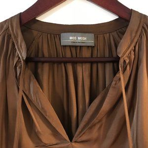 Mos Mosh Koa Blouse in 'Carafe' Brown    Size Medium